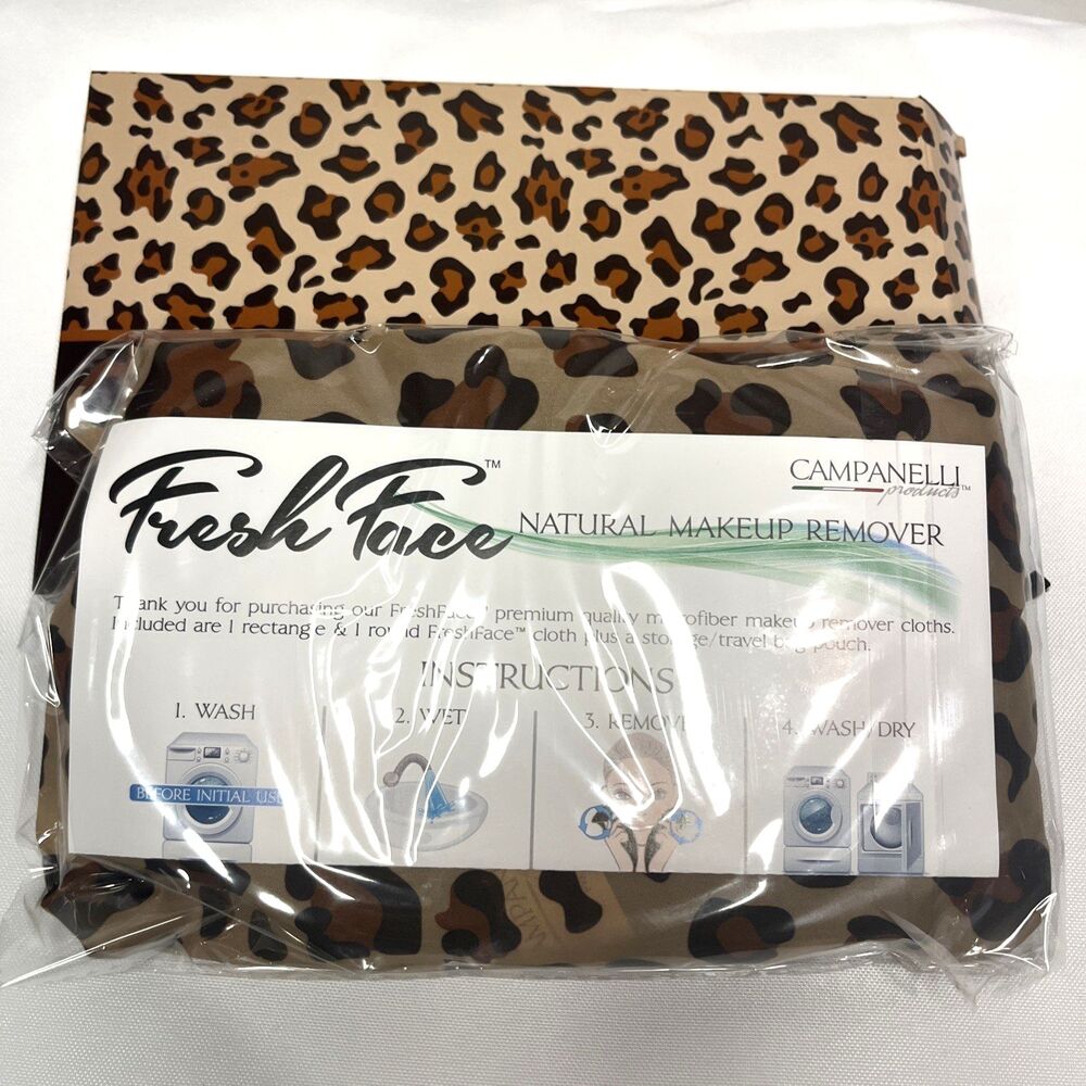 Campanelli Fresh Face Makeup Remover Towels (Leopard) Brand New In Box